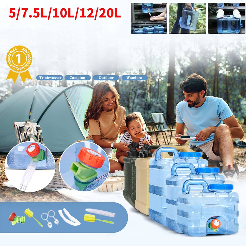Outdoor Camping Water Tank - 5/7.5L/10L/12/20L Water Buckets Food Grade Water