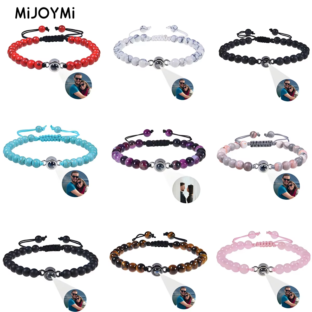 Paracord Bracelet - custom photo bracelet projection women's opal
