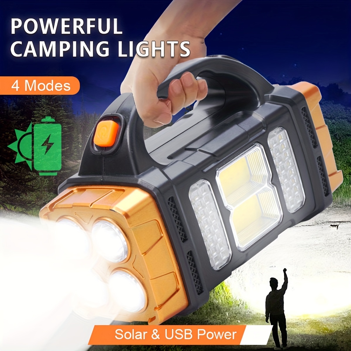 Outdoor Camping Light Portable - New Upgrade Rechargeable High Power Solar