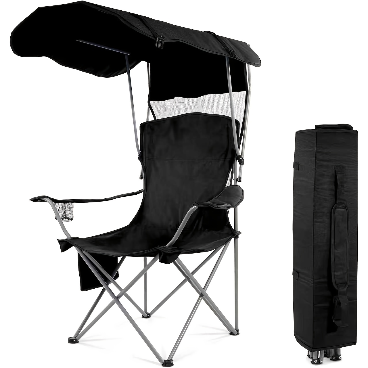 Camping Chairs, with Sunshade  - Outdoor Camping Canopy recensione e prezzo