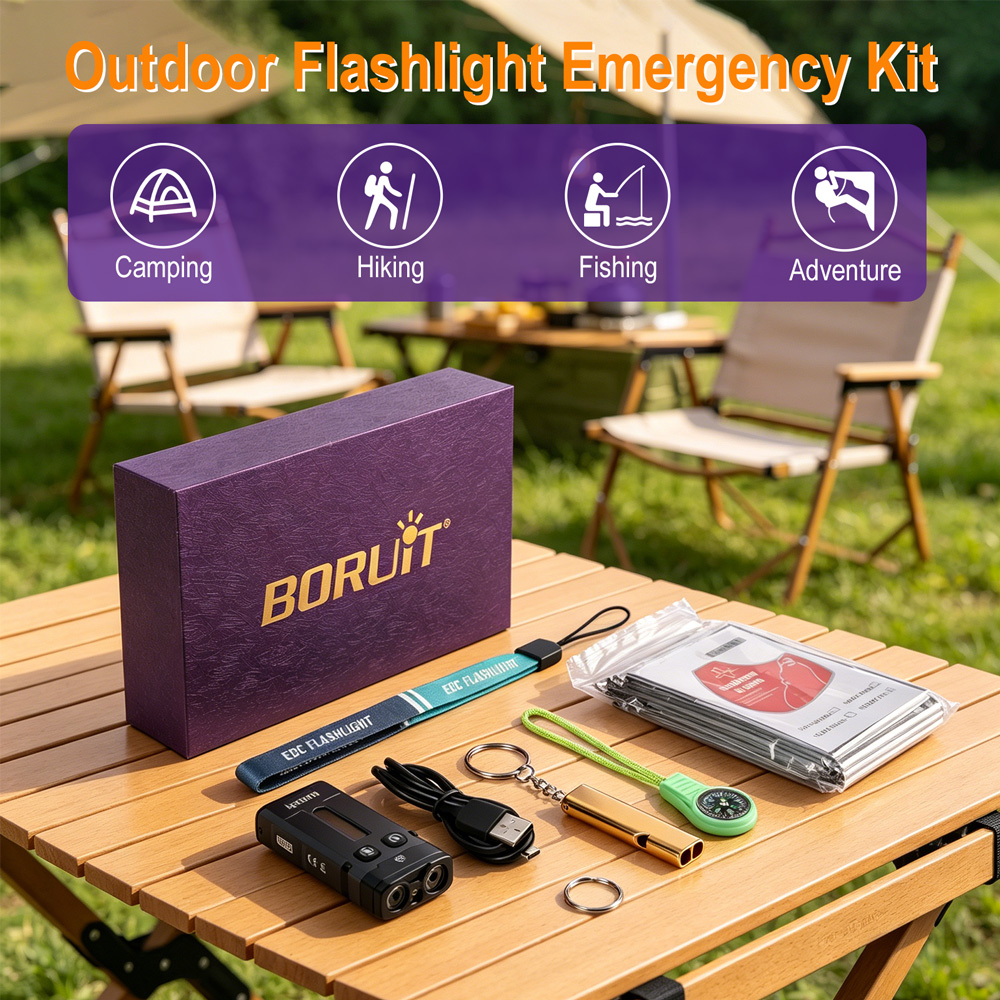 BORUiT EV20 EDC Flashlight 110 - Outdoor Camping Glamping Share recensione e prezzo
