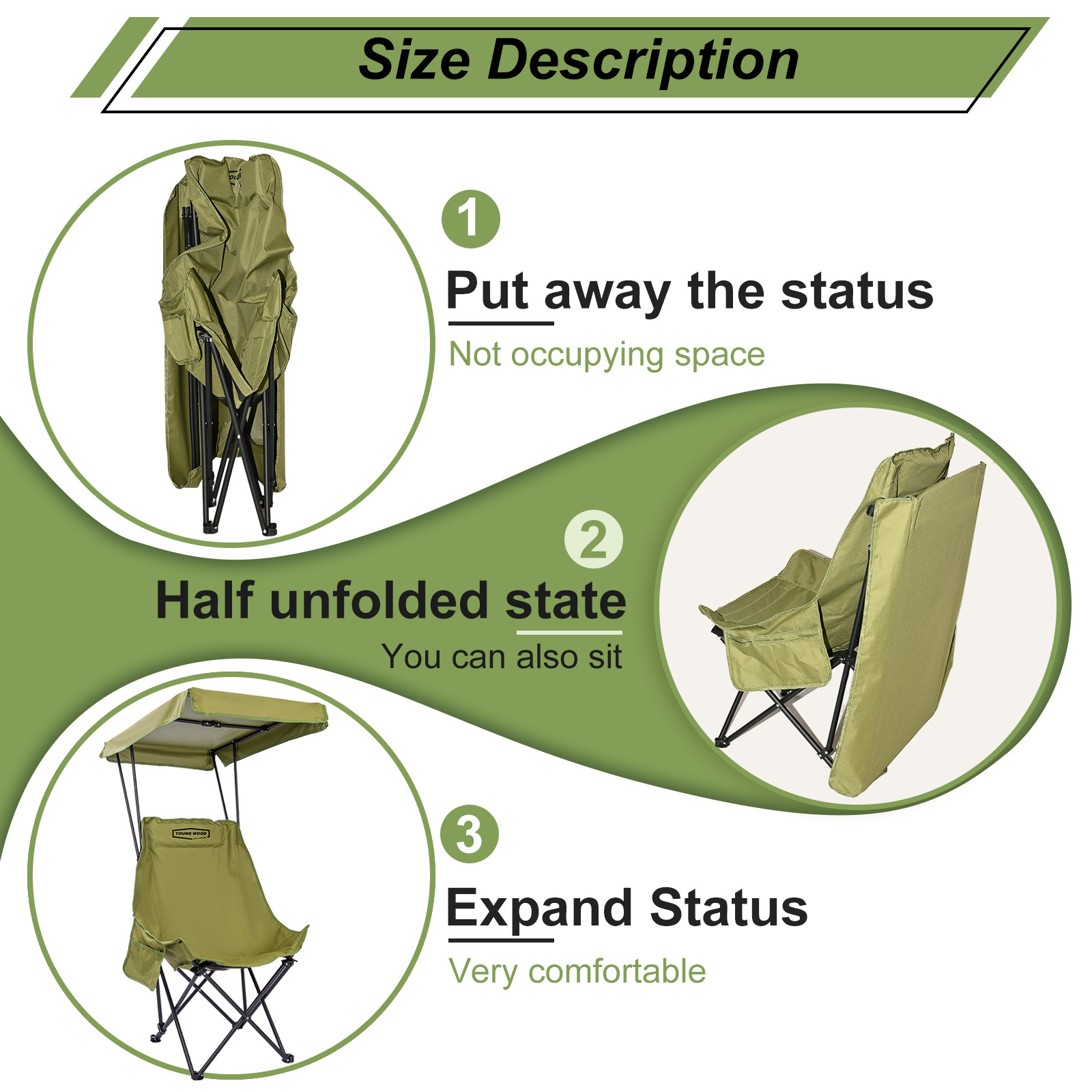 YOUNG WOOD Portable Camping Ch - Outdoor Camping Canopy recensione e prezzo