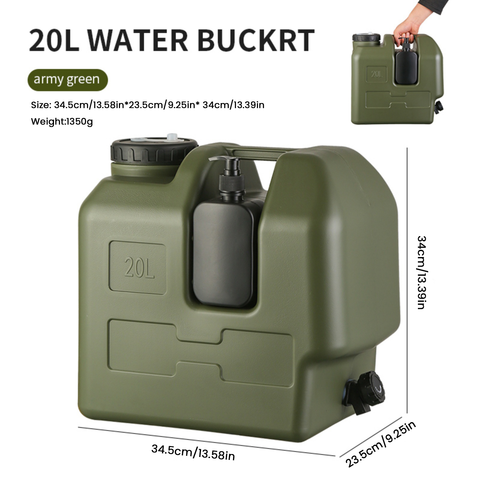 15/20L Portable Camping Water  - Outdoor Camping Water Tank recensione e prezzo