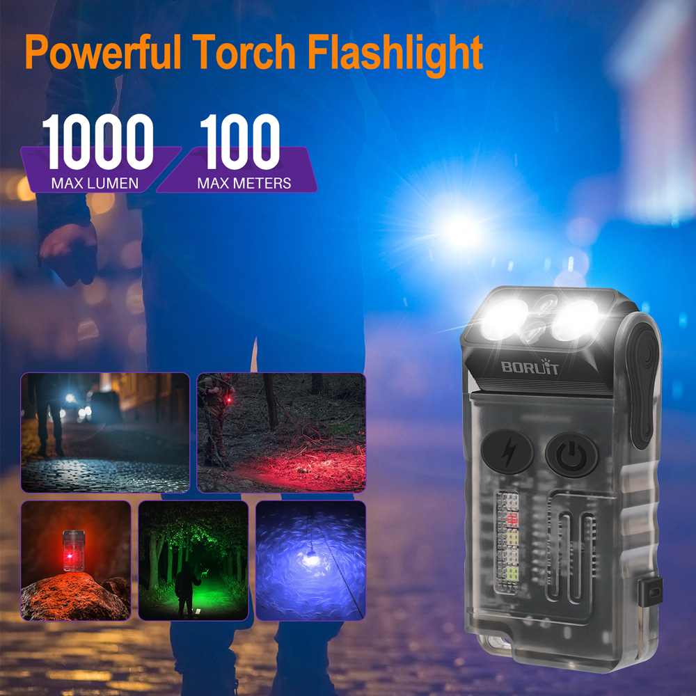 BORUiT V20 EDC Flashlight 1000 - Outdoor Camping Glamping Share recensione e prezzo