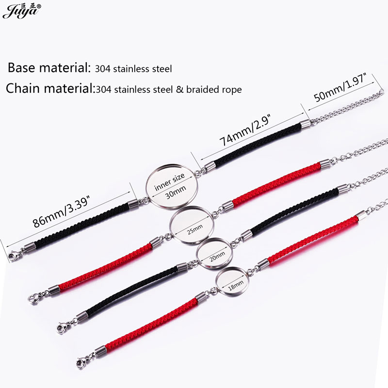 4pcs/lot 18-30mm Stainless Ste - Paracord Bracelet recensione e prezzo