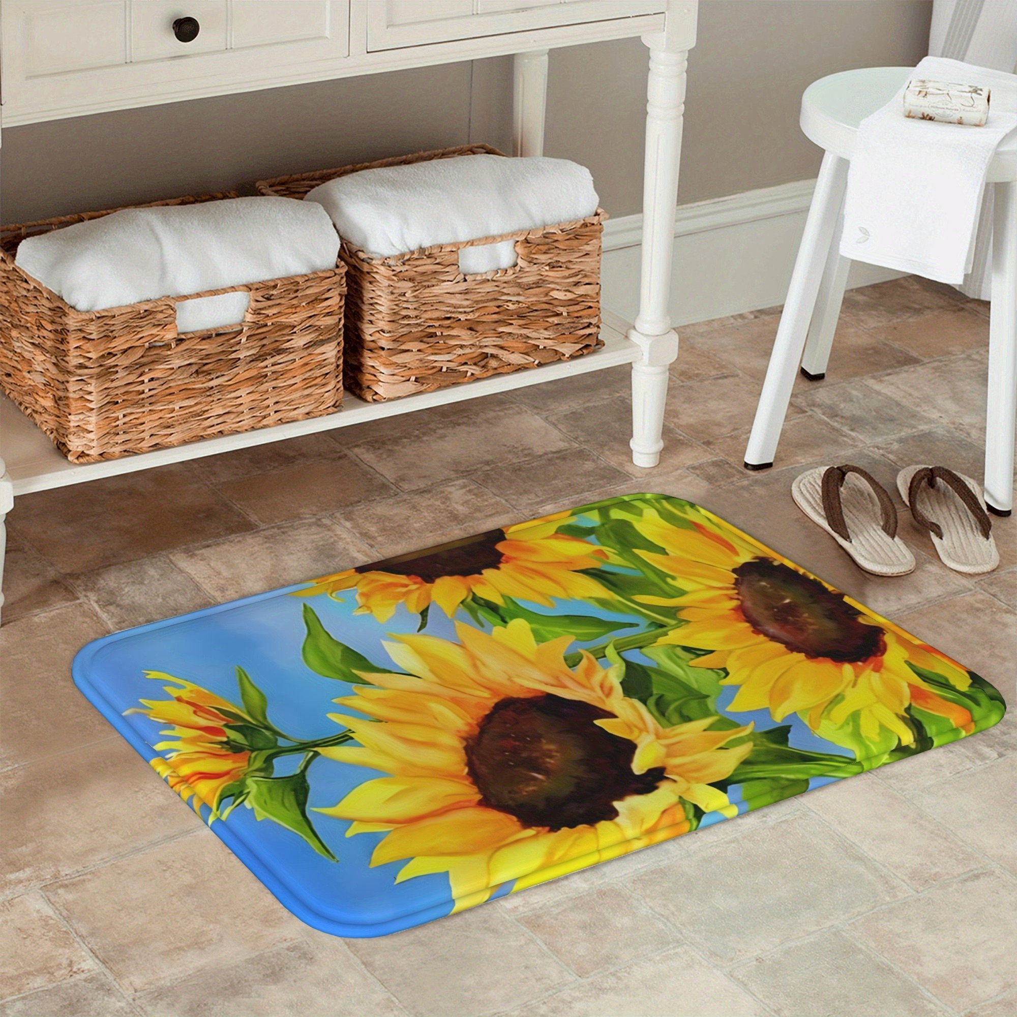 1PC Vibrant Sunflower Pattern  - Outdoor Camping Kitchen With Sink recensione e prezzo