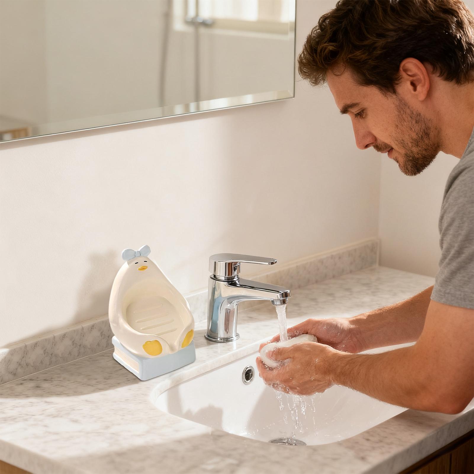 Soap Dish Ceramic Sitting Duck - Outdoor Camping Kitchen With Sink recensione e prezzo
