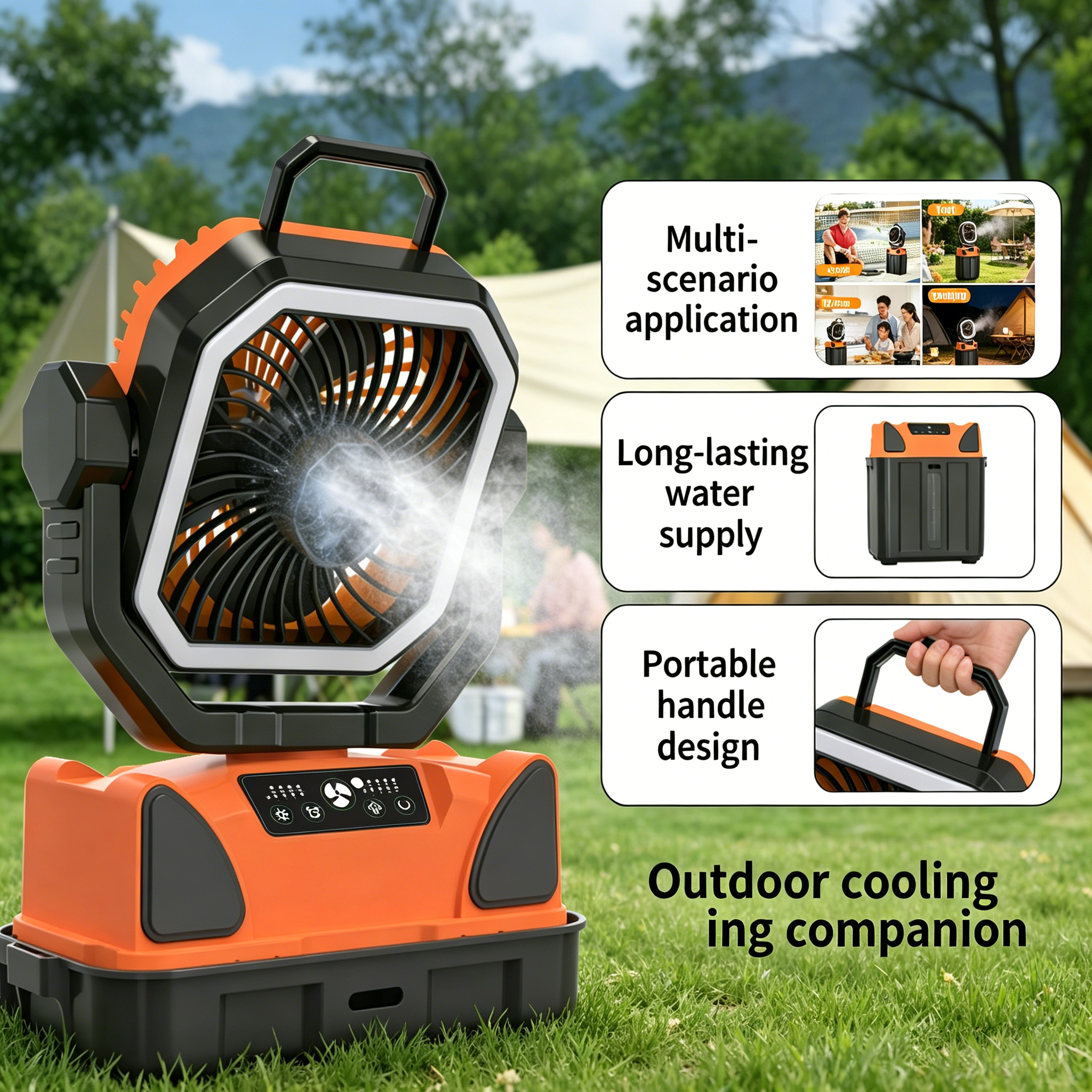 30000mAh Spray Camping Fan wit - Outdoor Camping Water Tank recensione e prezzo