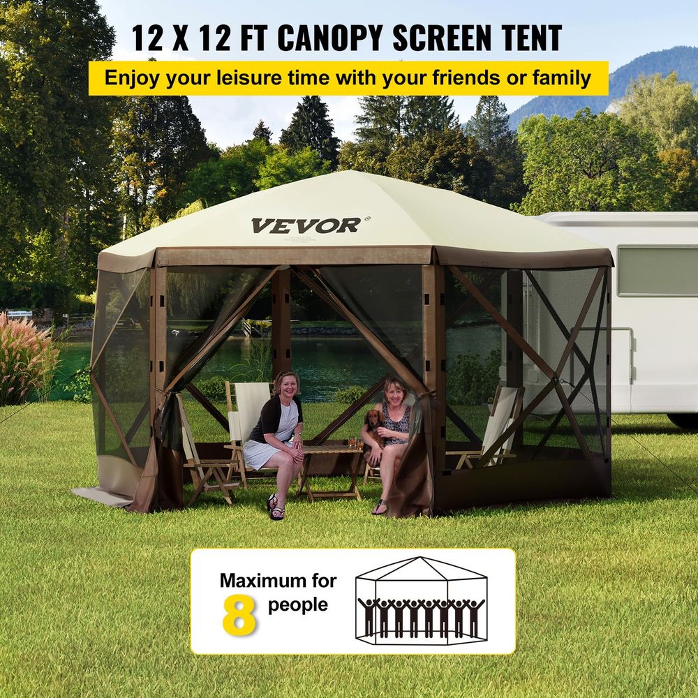 12 12ft 6 Sided Popup Canopy S - Outdoor Camping Canopy recensione e prezzo