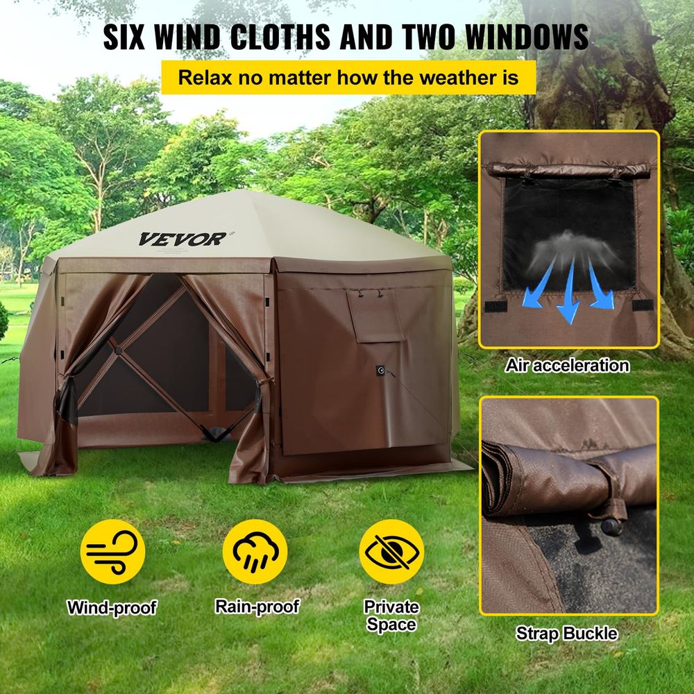 12 12ft 6 Sided Popup Canopy S - Outdoor Camping Canopy recensione e prezzo