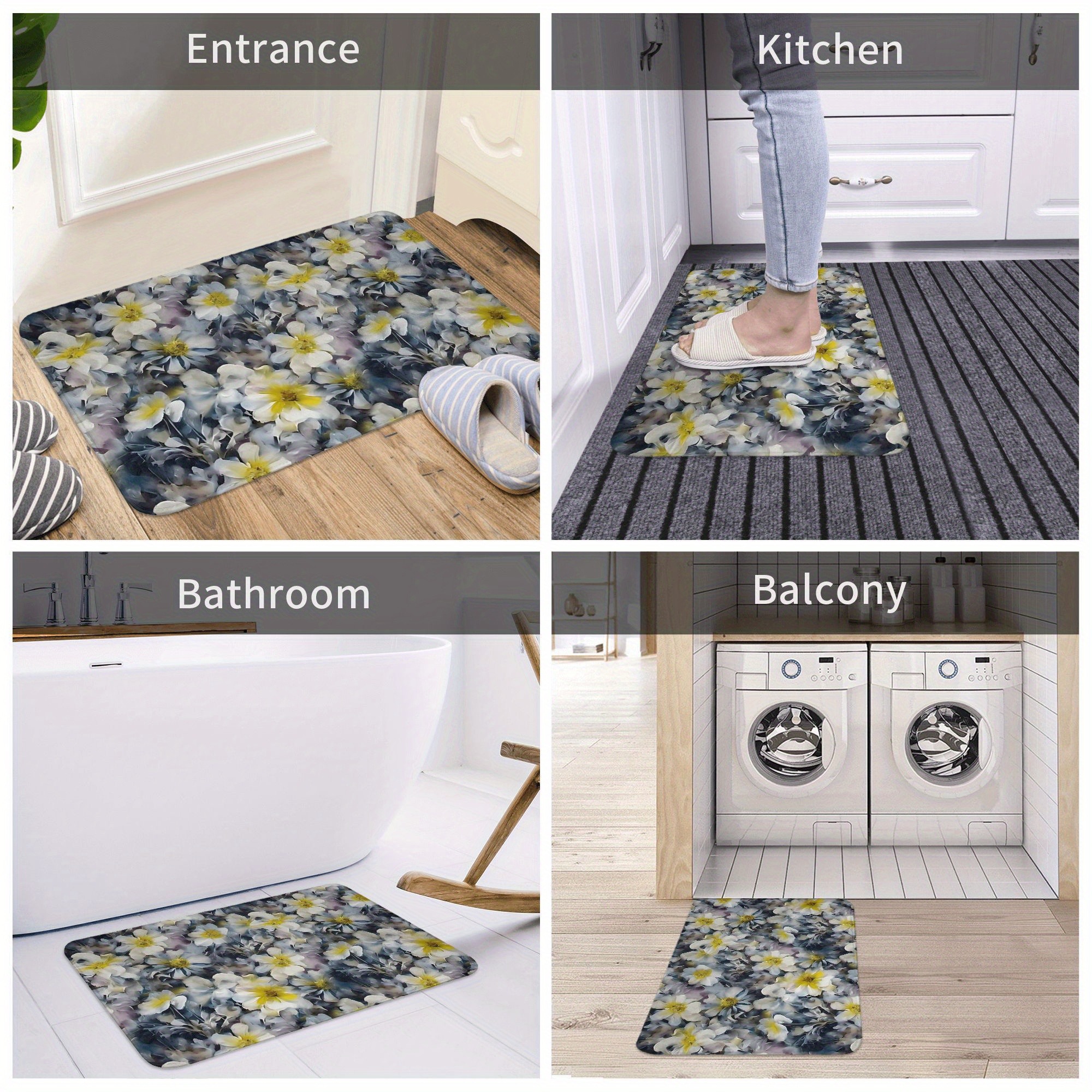 1PC Flower Pattern Kitchen Rug - Outdoor Camping Kitchen With Sink recensione e prezzo