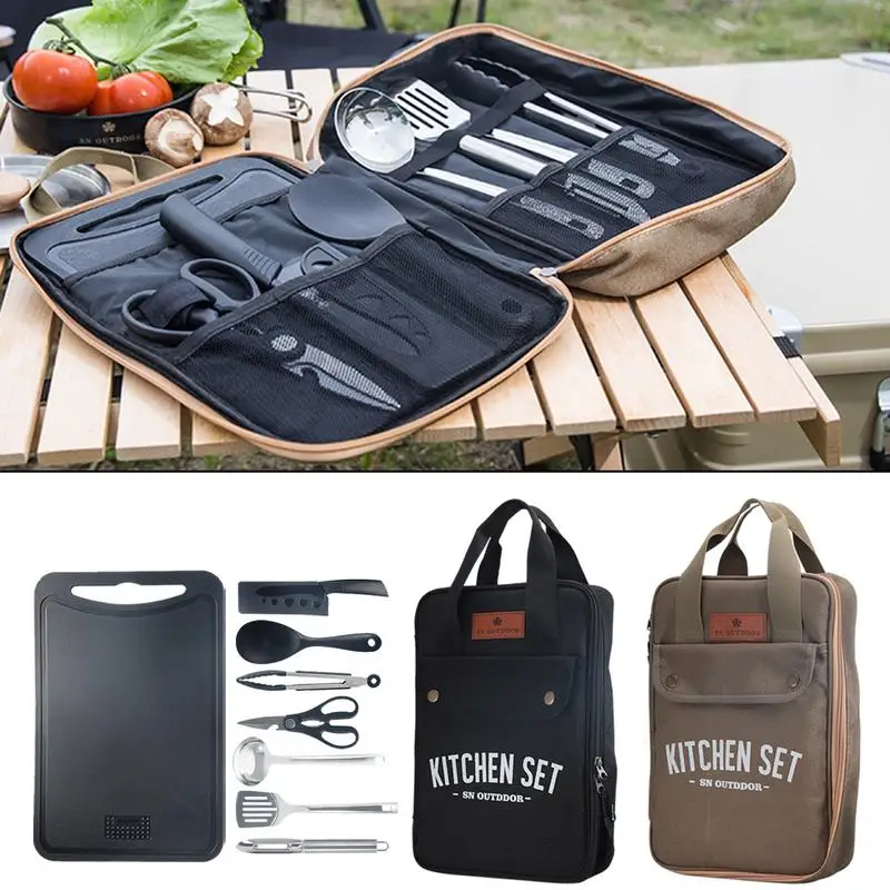 8pcs Camping Kitchen Cookware  - Outdoor Camping Kitchen With Sink recensione e prezzo