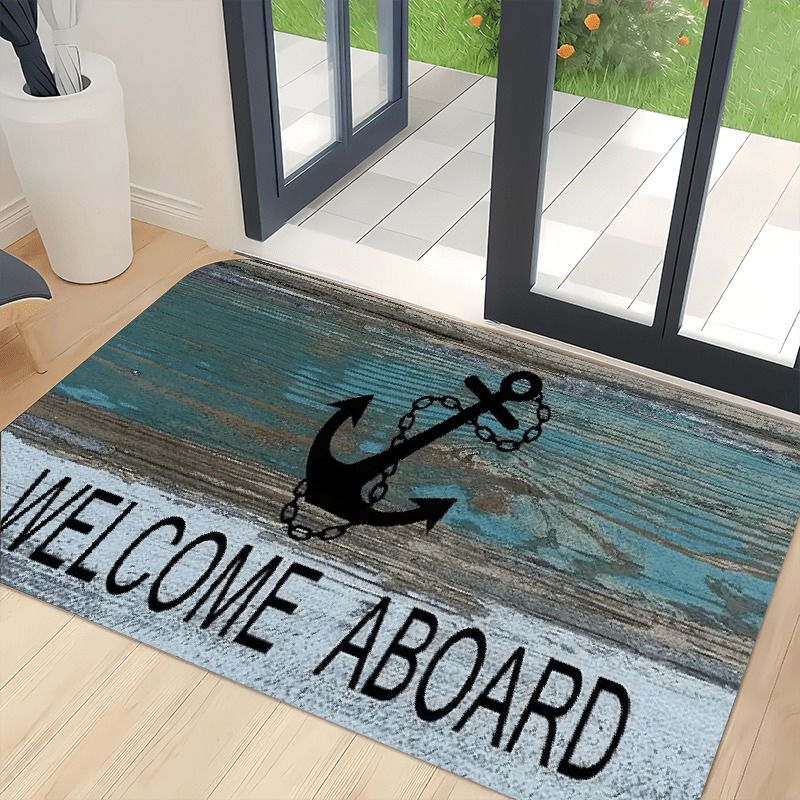 1PC Anchor Pattern Kitchen Rug - Outdoor Camping Kitchen With Sink recensione e prezzo