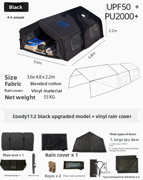 Tent, Inflatable Canopy, 17.2  - Outdoor Camping Canopy recensione e prezzo