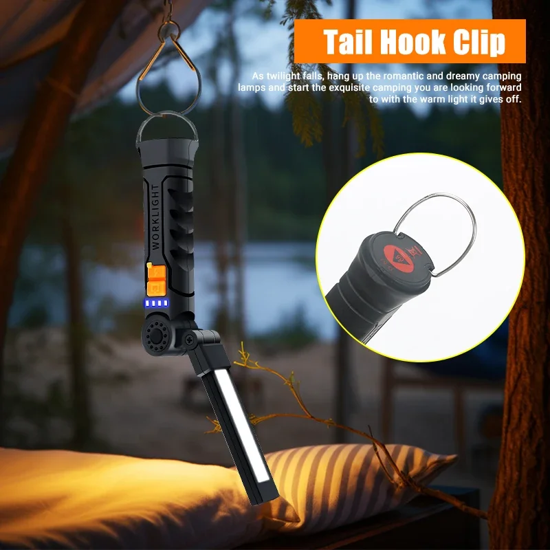 Portable COB LED Flashlight Re - Outdoor Camping Light Portable recensione e prezzo