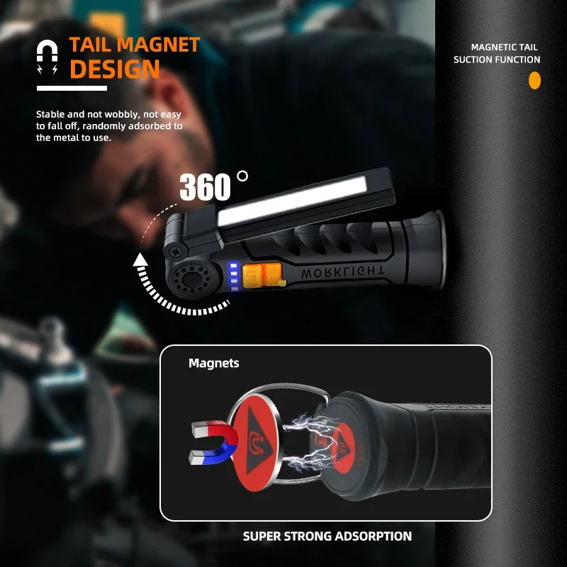 Portable COB LED Flashlight Re - Outdoor Camping Light Portable recensione e prezzo