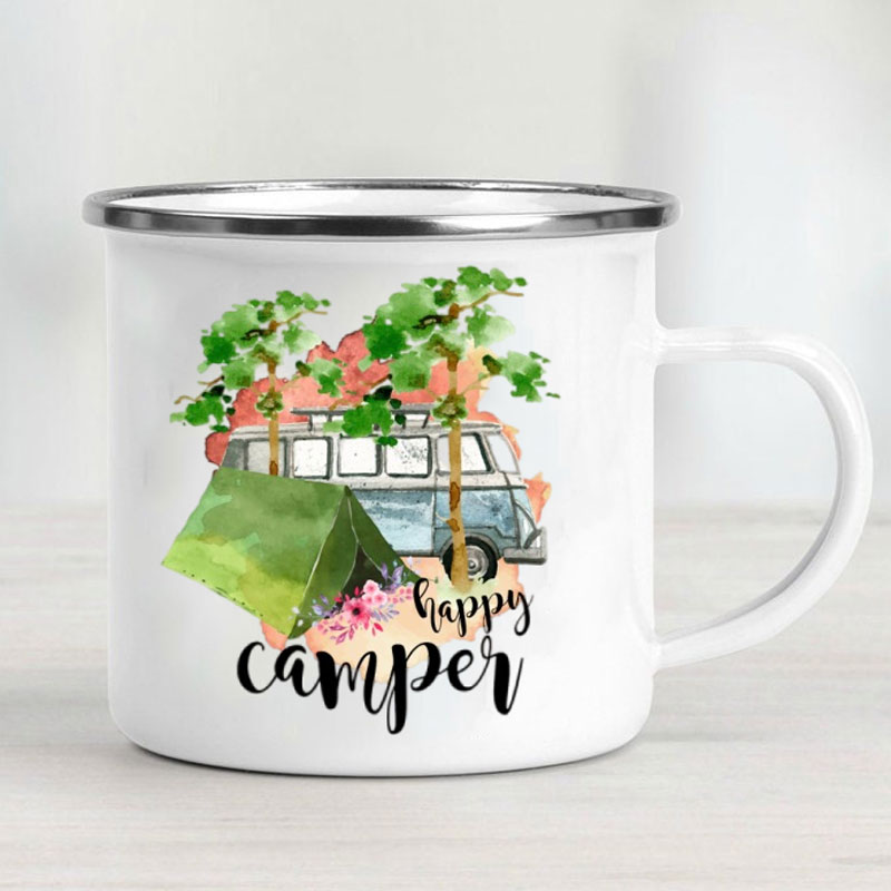 Camping Car Enamel Mug Adventu - Outdoor Camping Ideas recensione e prezzo