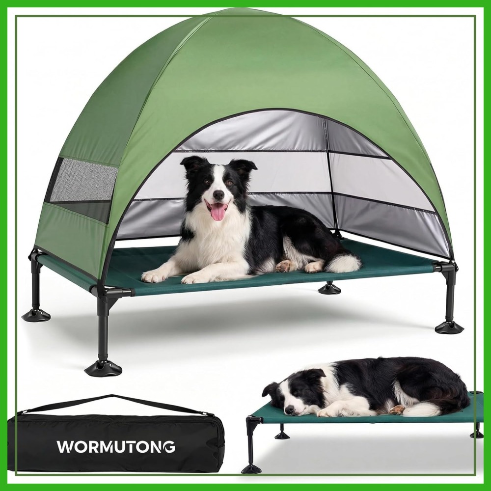 Elevated Dog Cot with Canopy,  - Outdoor Camping Canopy recensione e prezzo