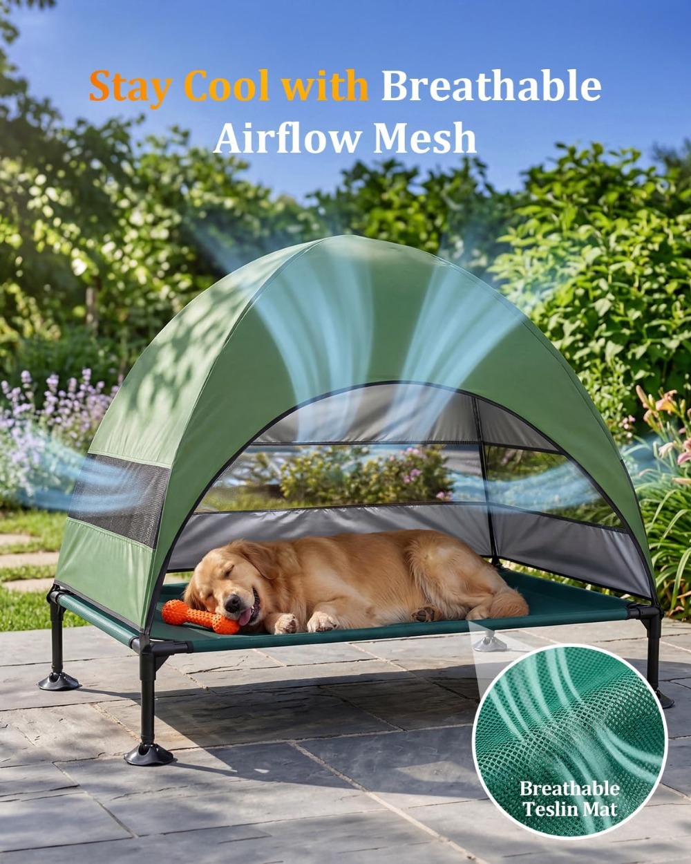 Elevated Dog Cot with Canopy,  - Outdoor Camping Canopy recensione e prezzo