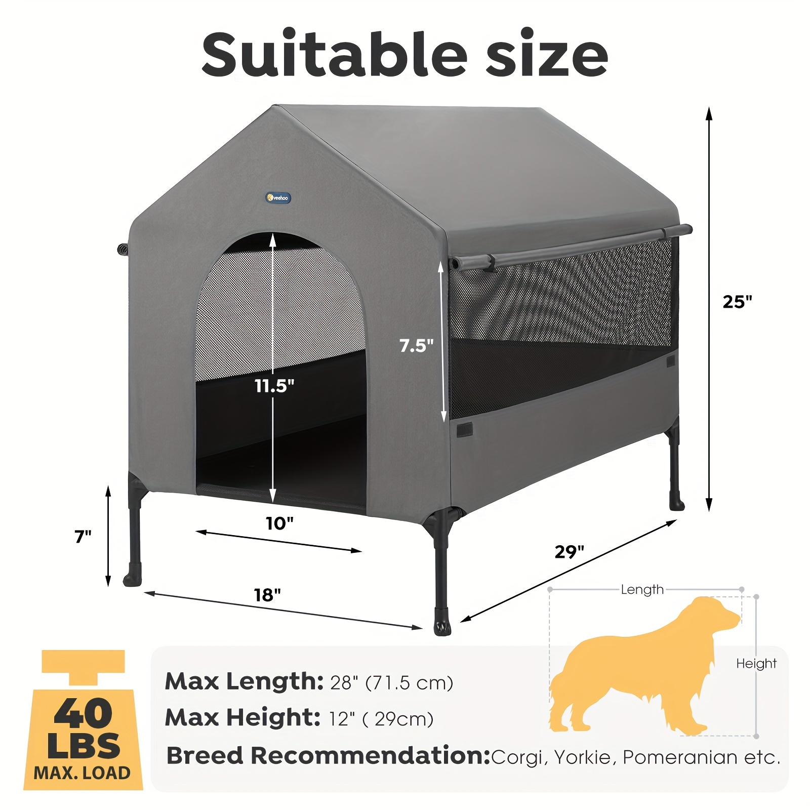PawCozyBeds Outdoor Elevated D - Outdoor Camping Canopy recensione e prezzo