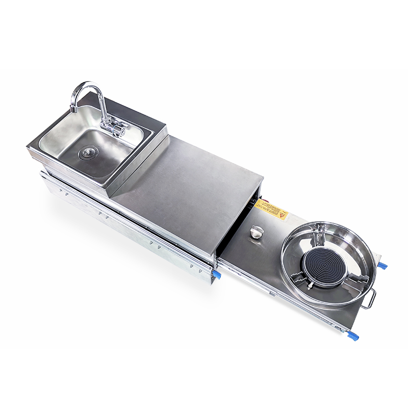 RV Pull Out Sink with Gas Stov - Outdoor Camping Kitchen With Sink recensione e prezzo